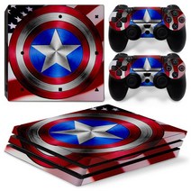 마블 캡틴 아메리카 비닐 스킨 스티커 플레이 스테이션 4 PS4 프로 콘솔 2 컨트롤러 데칼 커버 파라 게임 액세서리, [02] TN-P4Pro-0333