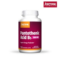 Jarrow Formulas 자로우 판토텐산 애시드 B5 500mg 100베지캡슐, 1병