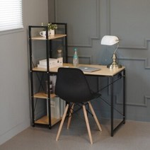 조립식 서재 책장 컴퓨터 공부 학생 책상, 블랙