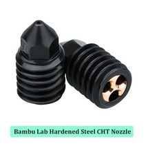 3D프린터부품 노즐 키트 Bambu Lab Ender 3 CR10 Kobra용 3D 프린터 V6 경화 강철 CHT 깍지 고유량 클론 E3D 2 개, 1.2 개 0.2mm - CHT 밤부 랩 하드