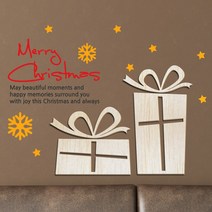 장식용품 우드스티커 크리스마스선물 반제품 디자인스티커