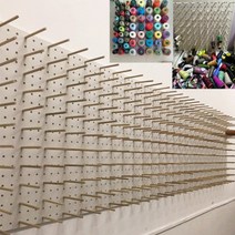 벽걸이 실패꽂이 실패걸이 미싱방정리 실 정리대 수납 선반 공방, 화이트 1210x290MM(나무 끝 100개 매치), 100개