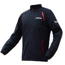 코미네 JK-132 윈드브레이크 오토바이 자켓, 네이비/레드