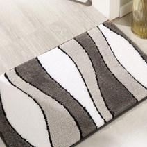 라데코 디자인 욕실발매트(40x60)+세탁망(40x50), 스트라이프 (그레이)