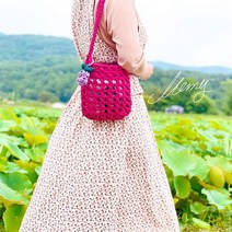 [DIY]몬지얀 쿠르르 네트백 패브릭얀 코바늘가방뜨기 패키지(코바늘포함), m08-카키