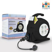 러그박스 4구 오토릴 1.0SQ 10M 블랙