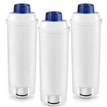 3 팩 커피 머신 워터 필터 Delonghi DLSC002 교체 필터 카트리지가있는 활성탄, 하나, 하얀