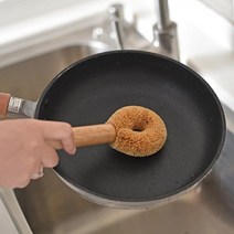 주방 탄 냄비청소 코코넛 껍질 세척솔 석쇠청소 후라이팬 탄냄비 야채세척 탄자국제거 솥 기름때 찌든때, 데일리 롱브러쉬