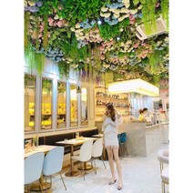 천장 식물 장식 백화점 대형마트 웨딩홀 꽃 인테리어, J. 1제곱미터재료(철망포함)전구없음