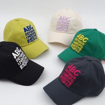 ABC 영문 자수 볼캡 야구모자 캡모자 남녀공용 국산