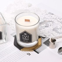 새로핸즈 캔들용기 양초 유리용기 사각 (대) 250ml, 단품