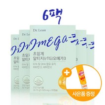 닥터린 초임계 알티지 오메가3 6개월분 송중기 rtg 오메가3 사은품 증정, 6개, 1025mg