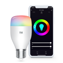 헤이홈 IoT 스마트LED 전구 밝기 색상 조절 조명 볼전구 E26, 1600만 컬러, LB032-RGBW, 1개