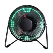 ledusb선풍기 팬시 고백 소형선풍기 스마트 제시계 LED 발광함 미니 DIY 맟춤제작 글자를 고치다 1928537887, 발광형 _제시계 특수 효과 블랙