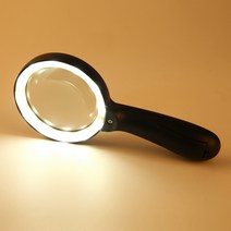 Lighted Magnifying Glass-10X Hand held Large Reading Glasses with 12 LED Illuminated for Seniors Re, 한개옵션1