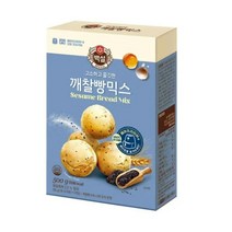 CJ더마켓 홈 베이킹 제과 제빵 빵 만들기 카페 디저트 아이 간식 오븐용깨찰빵믹스 초코 핫 케익 와플 브라우니 쿠키 머핀 깨찰빵 식빵 500G, 6개