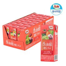 () Dole 마녀비법 레드 190ml 24팩 야채주스 과채즙 100%, 마녀비법 190ml 24팩 1박스