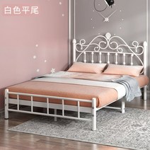 북유럽풍침대 프레임 슈퍼 싱글침대프레임 빈티지 핑크인테리어 더블 퀸 킹 엔틱, 1200mm x 2000mm, 피닉스화이트플랫테일+8cm3E환경보