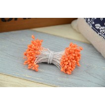 인조 꽃 더블 헤드 수술 진주 공예 케이크 장식 스크랩북 홈 웨딩 파티 300, 12 Ornage