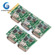 멀티 usb 충전기 어댑터 5PCS 5V 스텝 업 전원 공급 장치 부스트 컨버터 모듈 리튬 배터리 충전 보호 보드 LED 디스플레이 마이크로 USB DIY