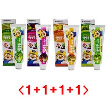 (디앤티) 3세치약 4세치약 5세치약 6세치약 저불소 2단계치약 어린이집치약, 혼합과일향1+메론향1+파인애플향1+사과향1