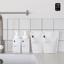 핸드워시 솝 본품 520ML 1개 + 리필 400ML 3개 (파우더향 청포도향), 2. 청포도향