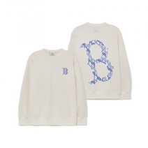 MLB 엠엘비 아가일 빅로고 오버핏 맨투맨 BOS (Cream)
