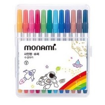 모나미 사인펜 슈퍼, 12색, 5개