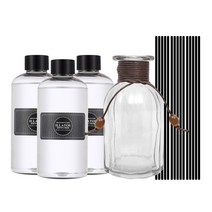 일라토스 발향좋은 디퓨져 diy세트 대용량 250ml 리필액3개+300ml 공병+30cm 리드스틱(15P), 블랙 체리 향_2개, 블랙 체리 향_1개