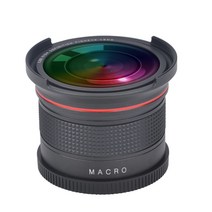 캠코더렌즈 카메라렌즈 0.35x 고화질 II 슈퍼 와이드 앵글 파노라마 매크로 어안 렌즈 NIKON 18-55mm D90, 한개옵션0
