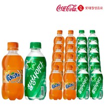 환타오렌지&칠성사이다 300ml X 각10개(총20개) 탄산음료 청량음료 미니펫 미니탄산 편의점 음료수, 20개