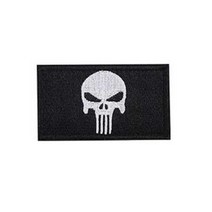 과세 찍찍이 자수 장식 해골 스컬 문양 벨크로 와펜 패치