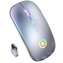 게이밍마우스 게임용 컴퓨터 24GHz 무선 마우스 RGB 충전식 자동 Mause LED 백라이트 인체 공학적 게임 노, 01 01, 한개옵션1