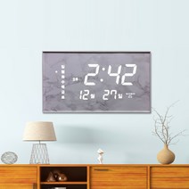 코트론 모던 인테리어 LED GPS 전파 벽시계, KMG-7080월/일