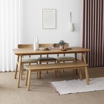 [오크] O2형 식탁/테이블 세트 : 화이트오크 1800