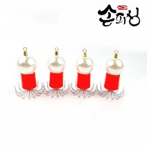 손피싱 연질바늘 12발 쭈꾸미볼 진주 쭈꾸미 애자 60g 쭈꾸미 문어 갑오징어 채비 낚시, 진주 60g(원통포장), 1개