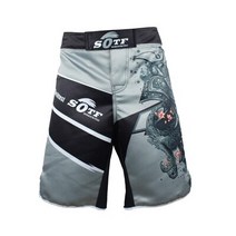 SOTF 남자 일본 전사 그레이 스포츠 피트니스 앵글 팬츠 타이거 무에타이 복싱 반바지 mma 짧은 킥복싱 boxeo pretorian