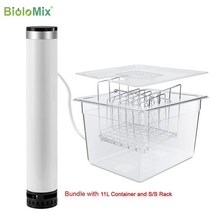 BioloMix 4 세대 스마트 와이파이 Sous Vide 쿠커 IPX7 바이올로믹스 바이오로믹스 수비드 머신 기계 조리법 통닭 수비드 통 수조 랙 요리 조리법 거치대 컨테이너, 9001 컨테이너 랙, 중국, 영국