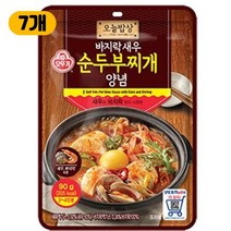 간편한요리 혼밥 신혼부부 직장인 오늘밥상 바지락새우순두부찌개양념 90g 오뚜기, 7개