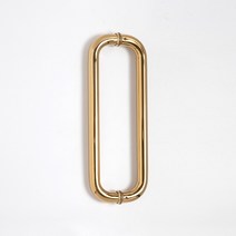 강화도어손잡이 골드 25파이 340 스텐원형 출입문 강화유리 손잡이