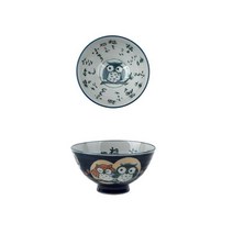 보름달 부엉이 밥공기 일제도자기 2개 수입주방용품 집들이선물추천 돌잔치테이블셋팅 일본식기류