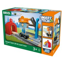 BRIO BRIO WORLD 스마트 테크 리프트 및로드 크레인 33827 나무 33827