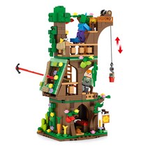 픽셀 마인크래프트 블록 조립 블럭 장난감 동굴 마을 호환, 포인원 팜