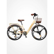 전동자전거 26인치 휠 산책용 장보기 이쁜 전기자전거, 6AH  배터리/전기 주행거리 약 24km