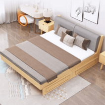 칼킹프레임 라지킹침대 원목 호텔식 침대 1.5m 1.8m, 월넛원목(8킬) 180x200