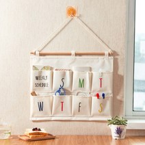 벽걸이 일주일 스케쥴 포켓 (아이보리)