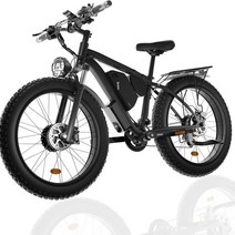 전동 전기 자전거 AWD 팻 바이크 2000W 전면 후면 1000W 모터 48V 22.4Ah 배터리 하이브리드 산악 오프로드 드롭쉽, [01] 1pc battery, [04] Black 2000W 22.4ah