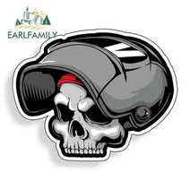 EARLFAMILY-해골 용접기 헬멧 착용 자동차 스티커 13cm x 범퍼 트렁크 트럭 그래픽 앞 유리 캠핑카 JDM 데, 01 Style A