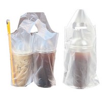커피비닐캐리어 1구 2구 커피포장비닐 테이크아웃, 01_캐리어 1구 일반, 100장, 1개