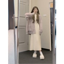 가을 누빔 캐시미어 미디 미니 겨울 반폴라 벨트 촬영 목폴라 니트 원피스 라인
